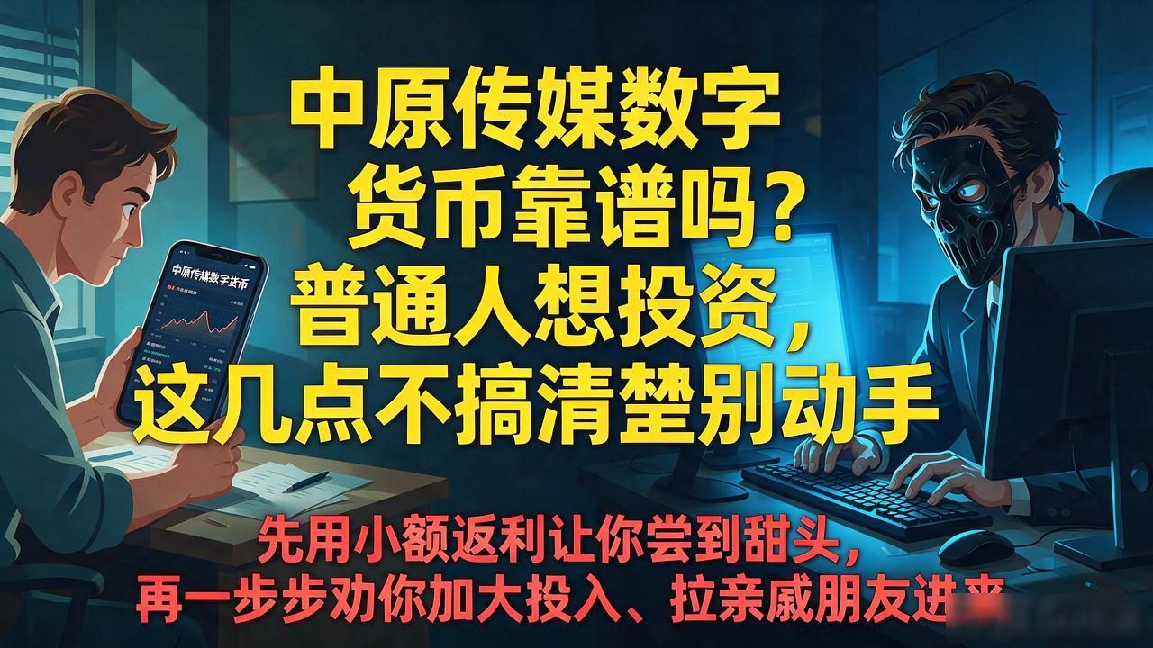 中原传媒数字货币靠谱吗？普通人想投资，这几点不搞清楚别动手