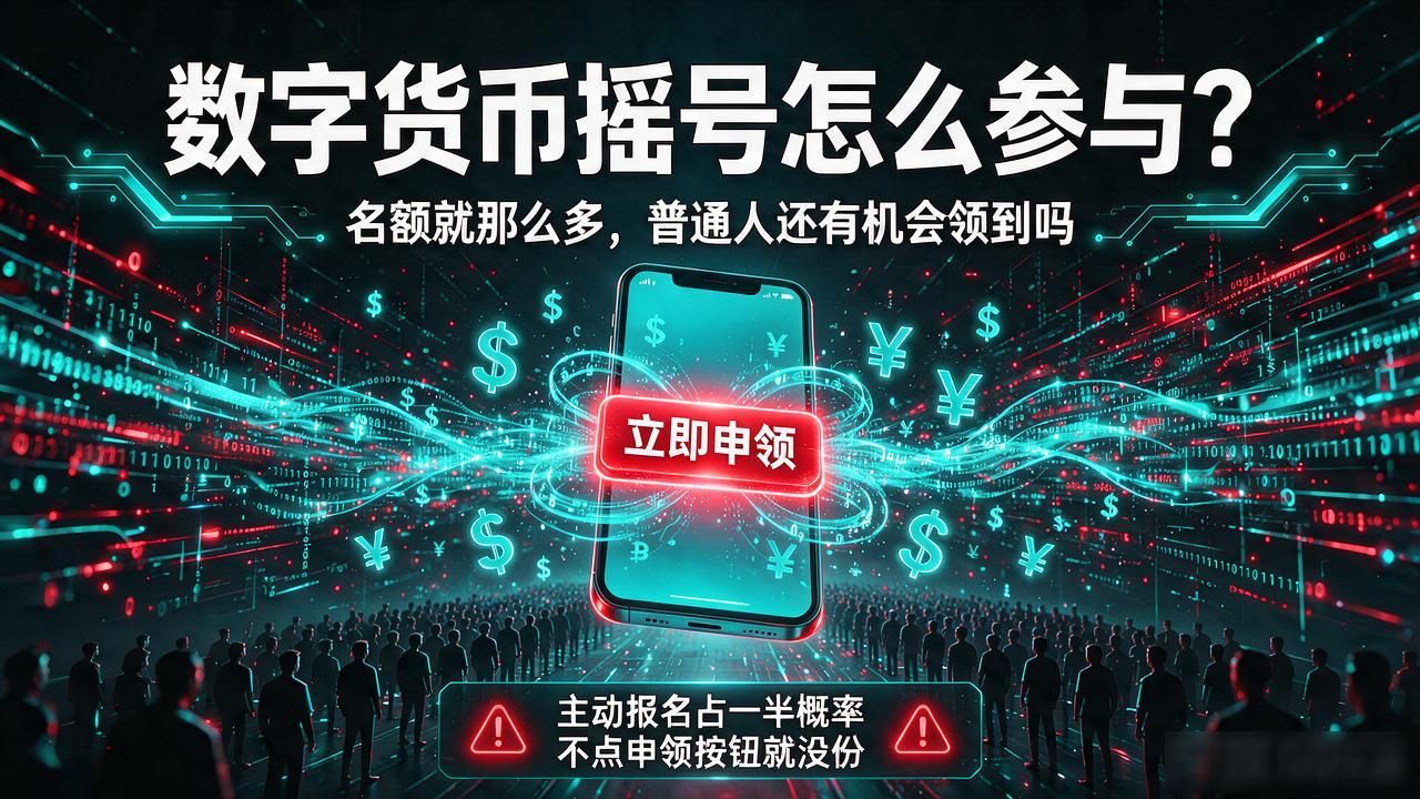 数字货币摇号怎么参与?名额就那么多,普通人还有机会领到吗