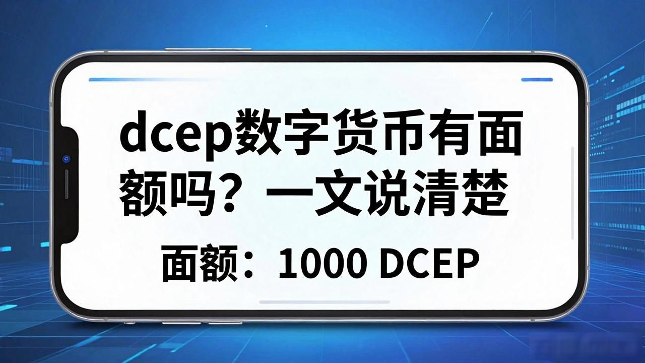 dcep数字货币有面额吗?一文说清楚
