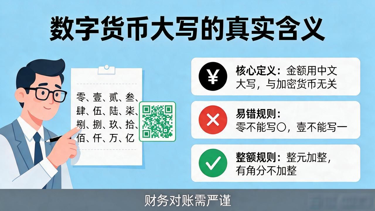 数字货币大写什么意思?就是金额用中文写了一遍,跟加密无关