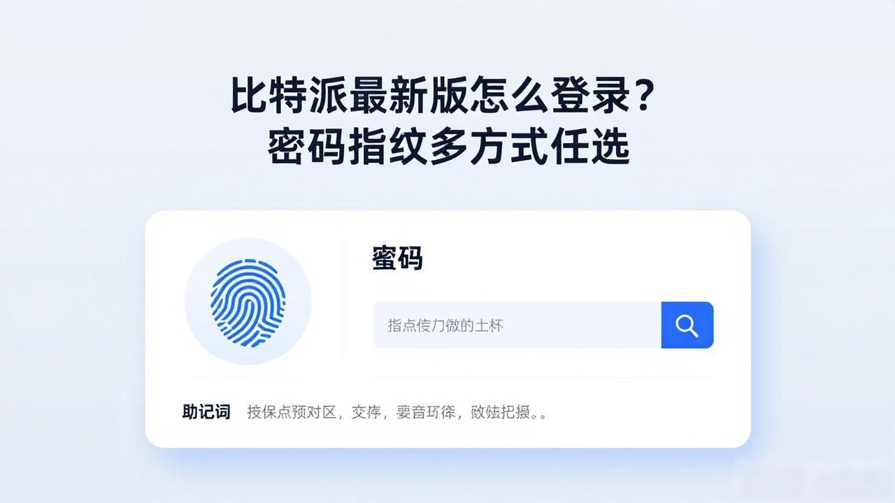 比特派钱包新版登录界面升级_比特派钱包最新版的多种登录方式_生物识别技术安全验证