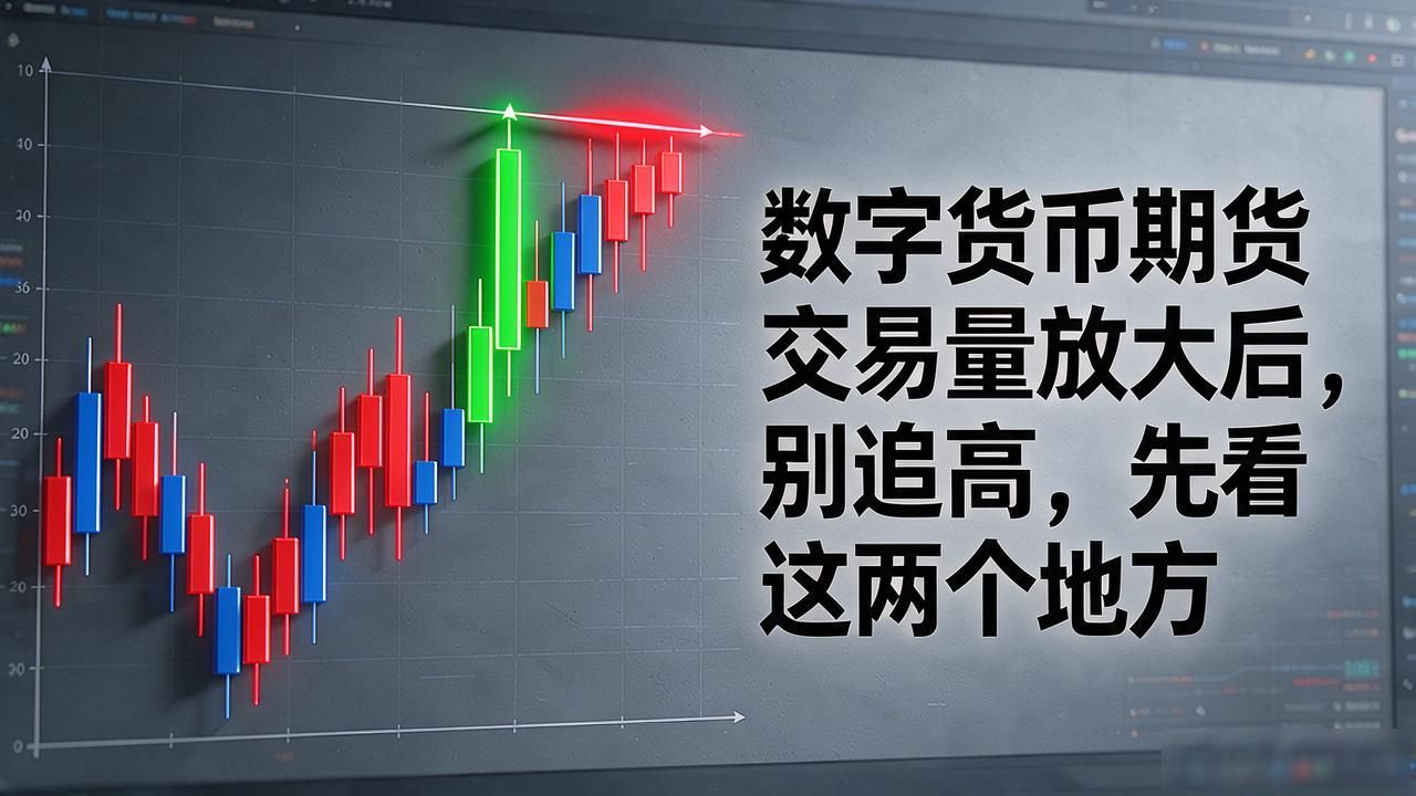 数字货币期货交易量放大后,别追高,先看这两个地方