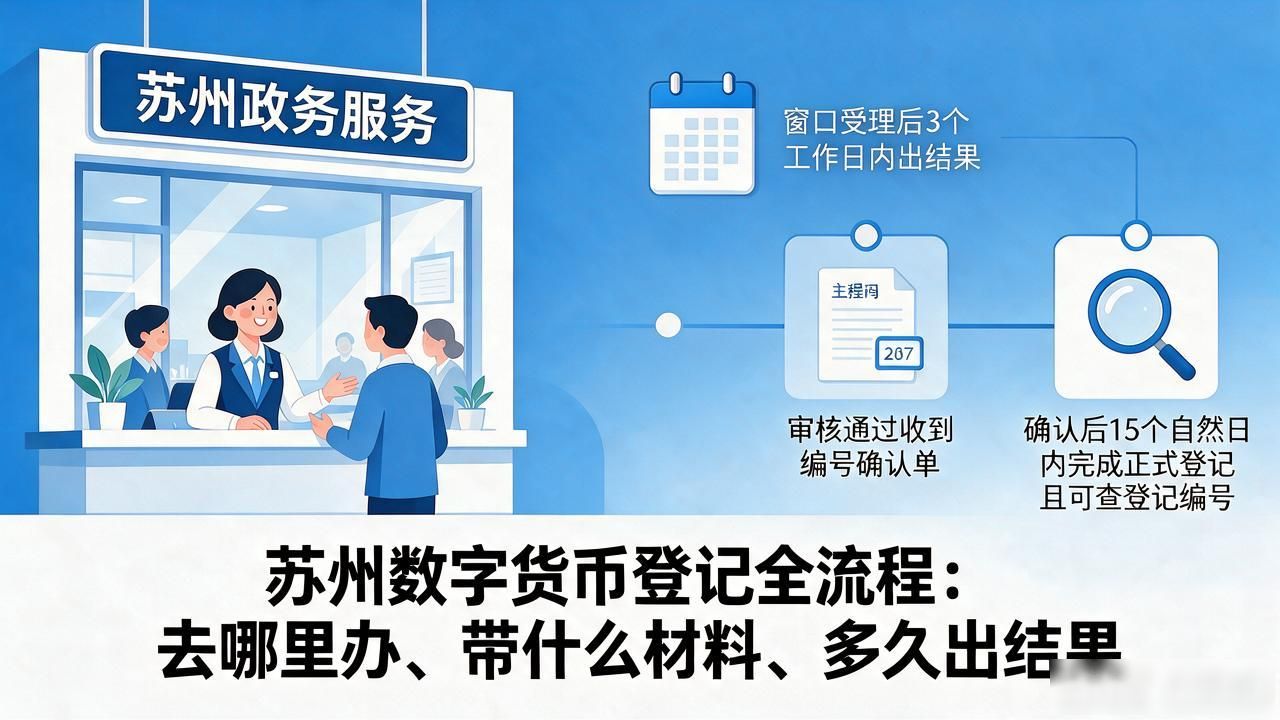 苏州数字货币登记全流程：去哪里办、带什么材料、多久出结果