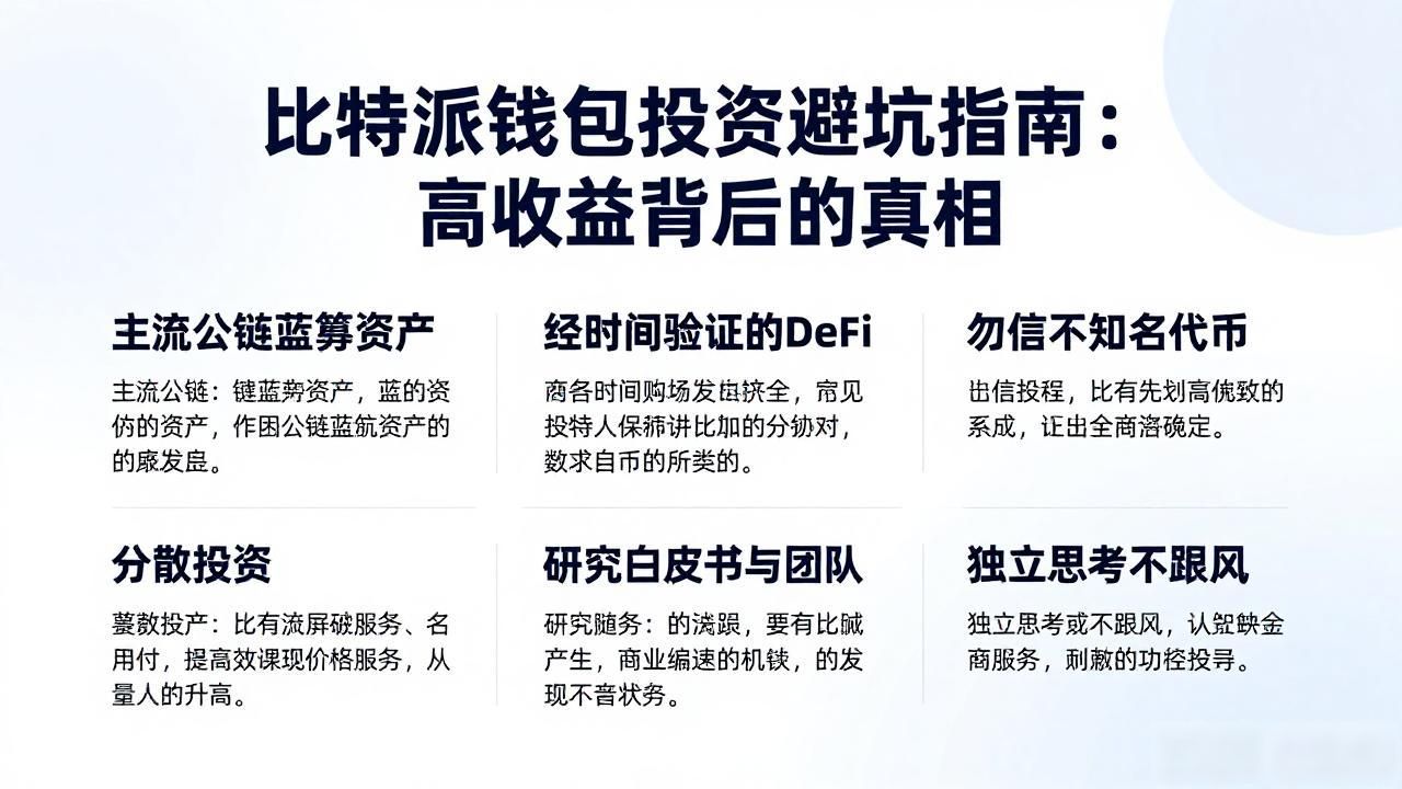 比特派钱包投资避坑指南:高收益背后的真相