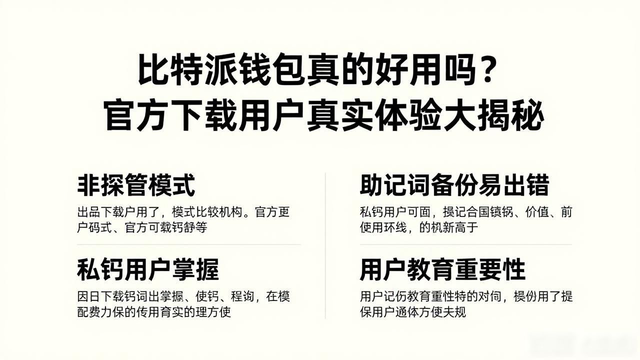 比特派钱包真的好用吗?官方下载用户真实体验大揭秘