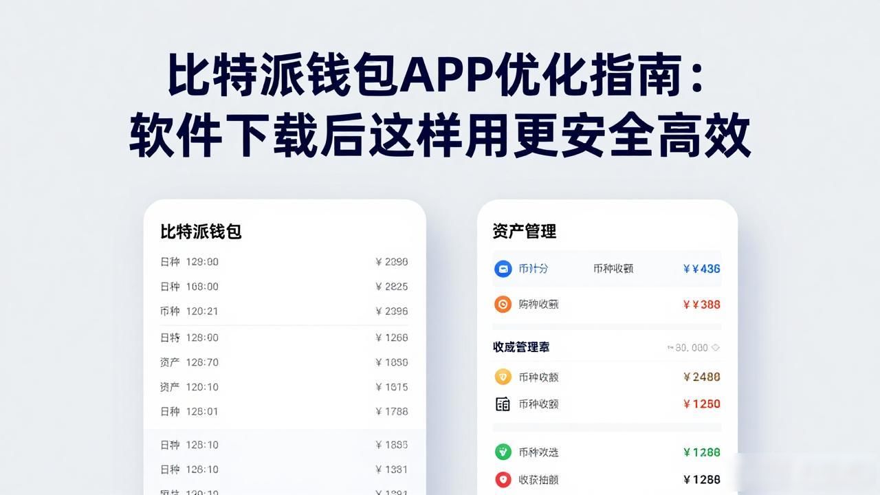 软件下载后,如何优化比特派钱包APP的使用_比特派钱包最新版本下载_比特派钱包安全设置方法