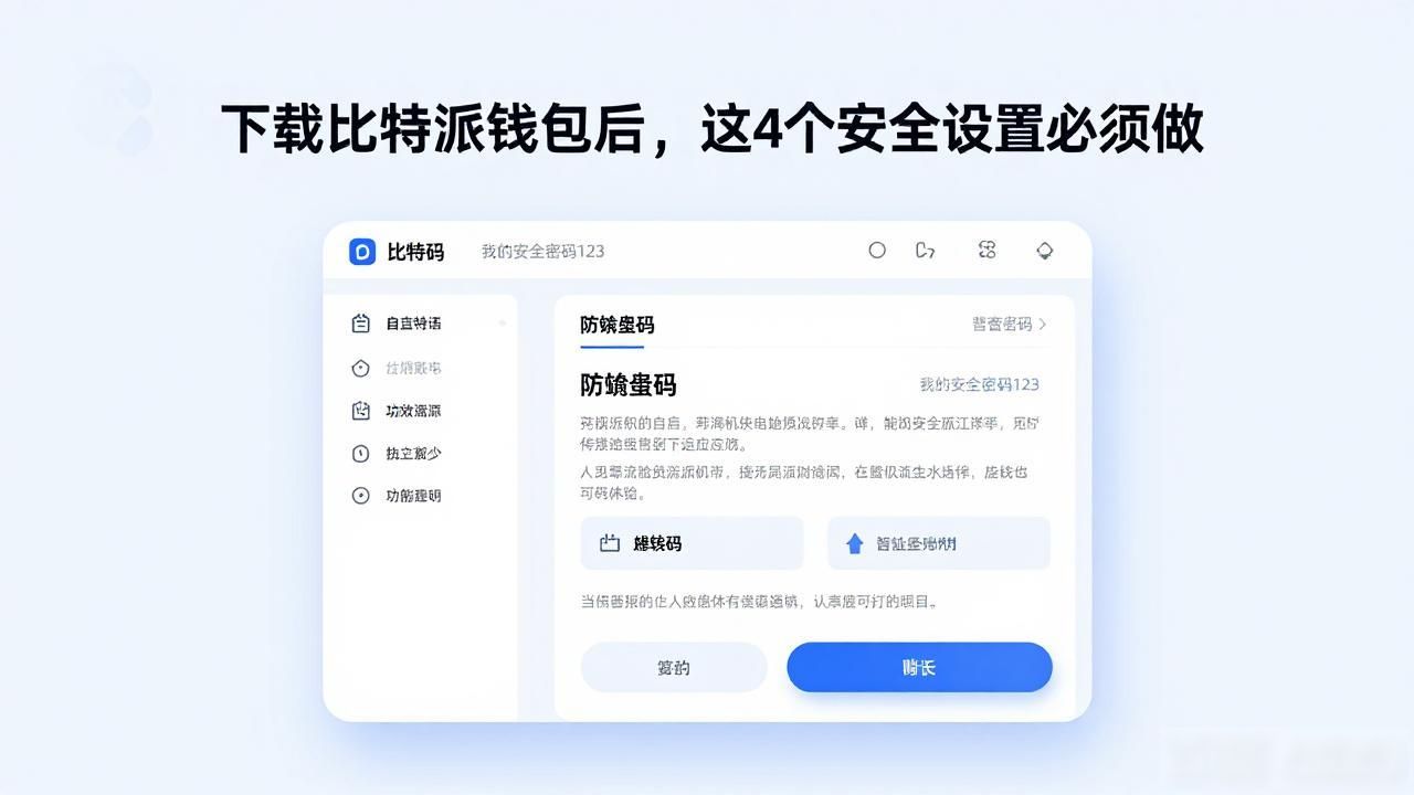下载比特派钱包后，这4个安全设置必须做